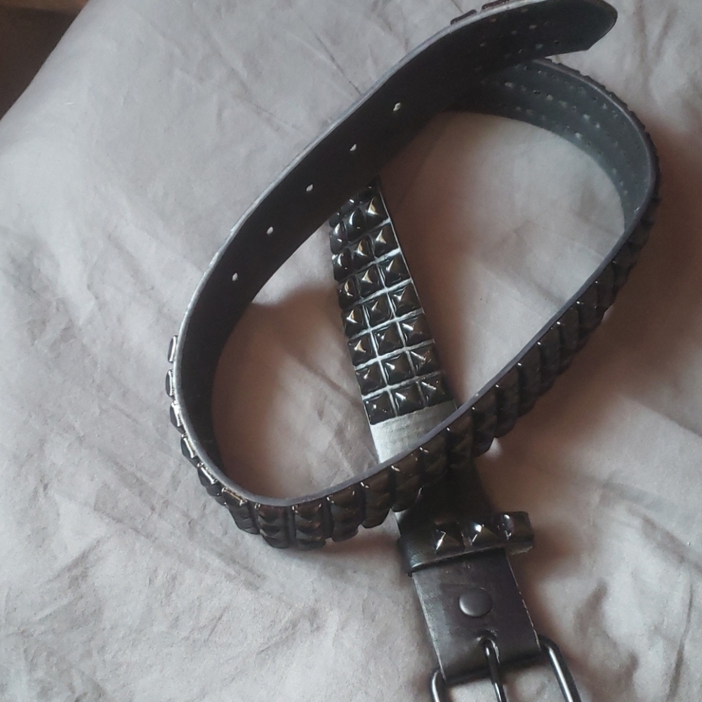 Blacked studded belt